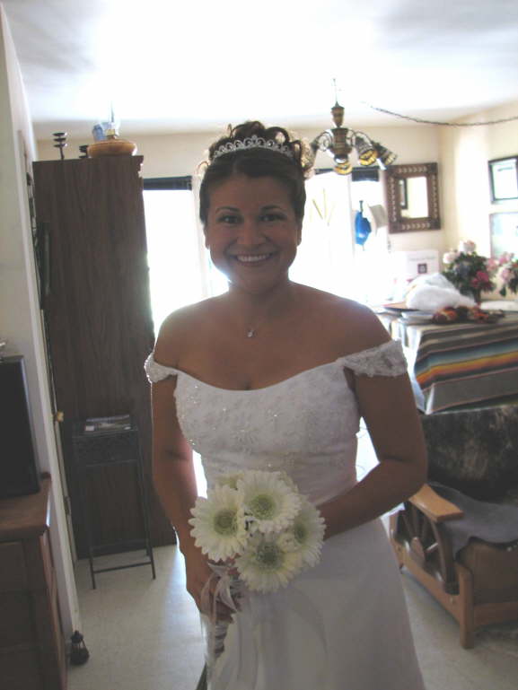 The bride all dressed