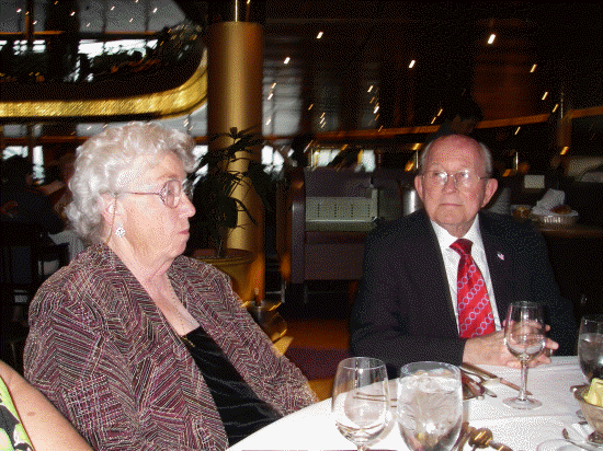 Tablemates at dinner
