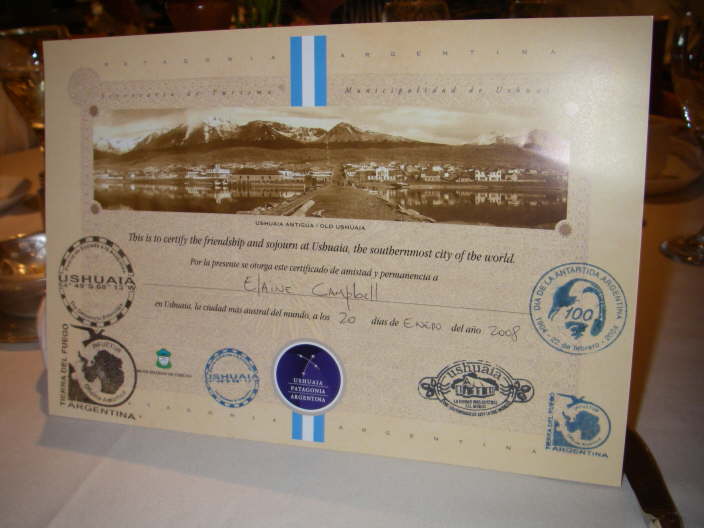 Special certificate