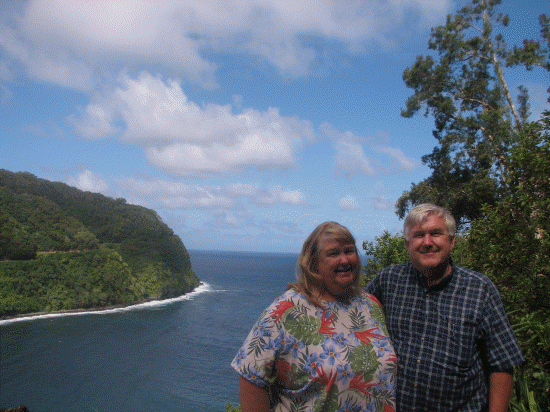 A couple of tourists on the road