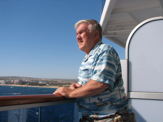 Pete on the balcony