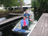 Katie and Pete airboating