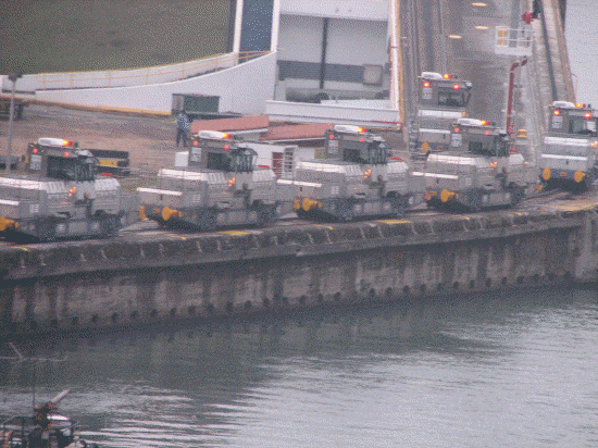 Mules lined up at the Canal