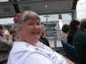 Katie on the canal boat
